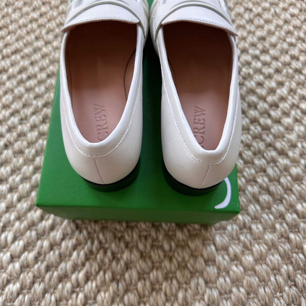 Maison Ruched Leather Loafers in Ivory - Picture 2 of 5